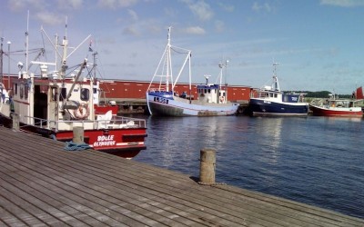 Fiskerbde p havnen